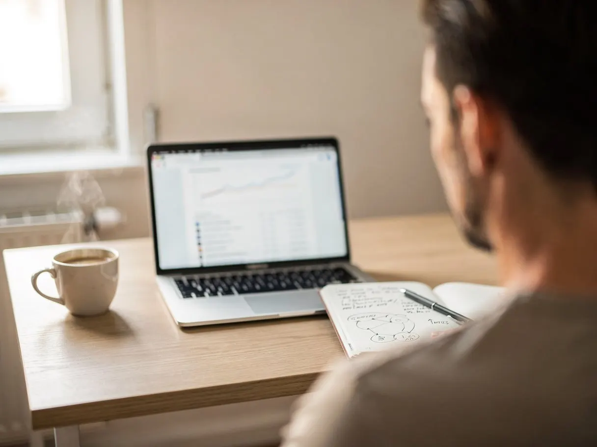 Analyse des positions Google d’un site sur un ordinateur portable