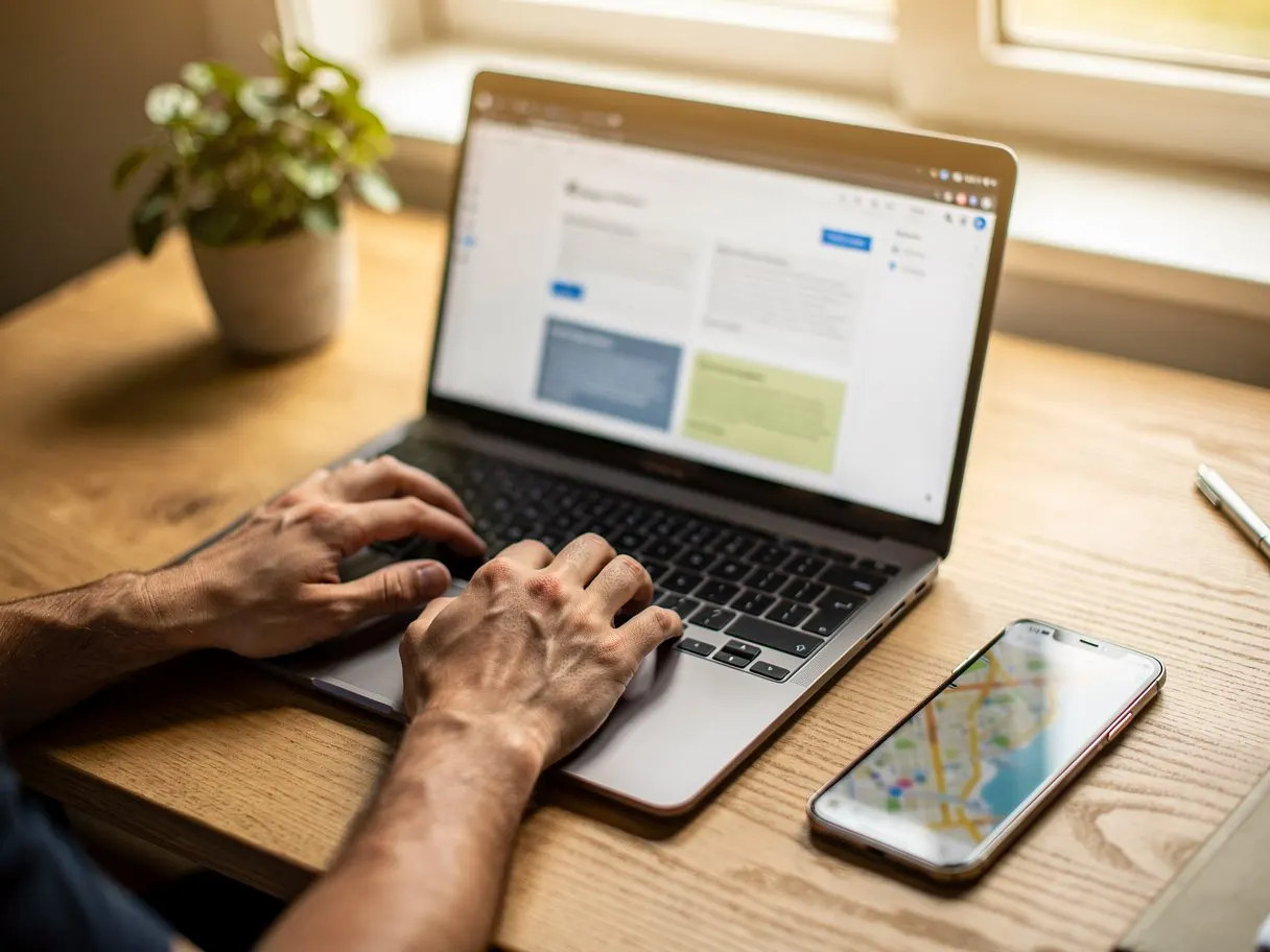 Optimisation des textes d’une page sur un ordinateur portable